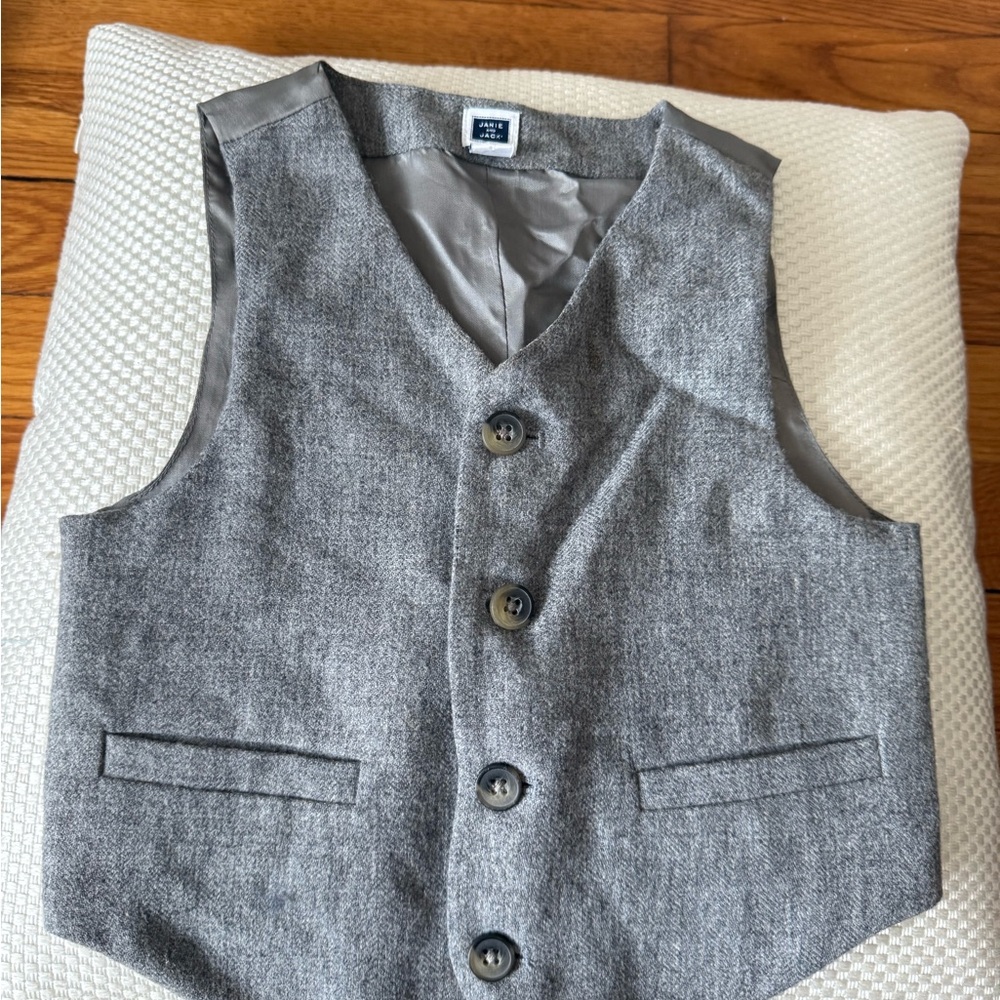 Janie and Jack Gray Kids Costume Vest